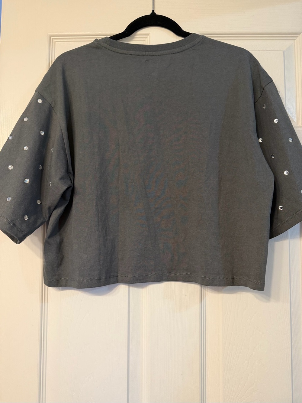 Ohio State Rhinestone Cropped Tee - Charcoal - Picture 3 of 5